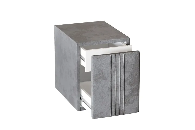 Тумба мягкая "Севилья" Вариант 2 Тиффани серый