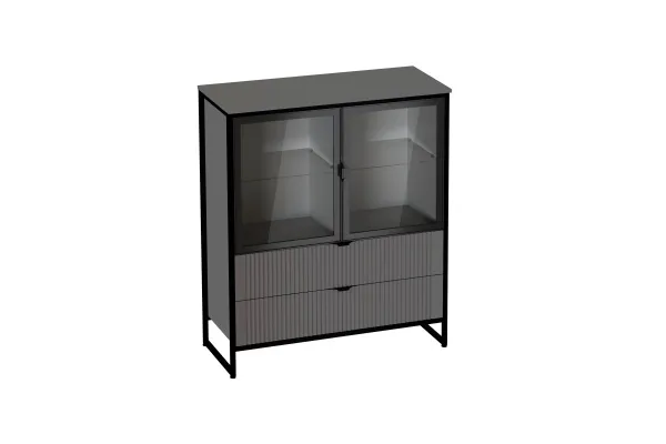 Тумба 2 дв 2 ящ "Нора" гостиная Графит