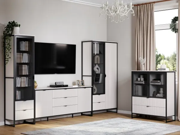 Тумба 2 дв 2 ящ "Нора" гостиная Персидский жемчуг