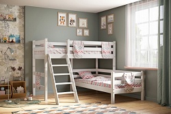 Вариант 8 Угловая кровать "Соня" с наклонной лестницей