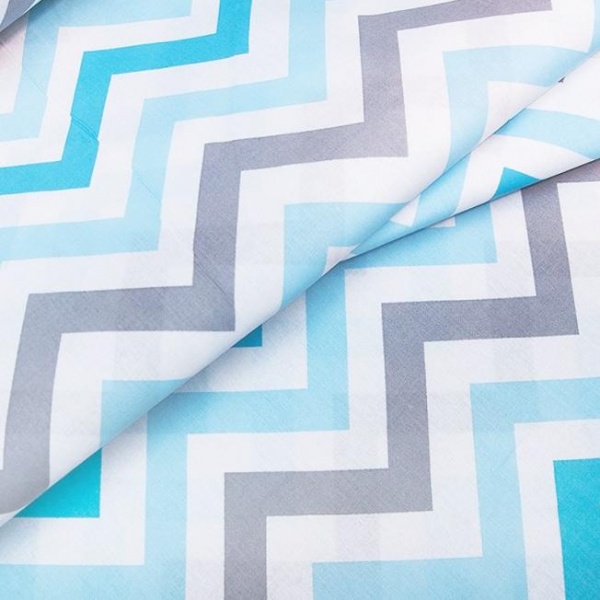 Покрывало Зигзаг небесный/Звездопад на сером