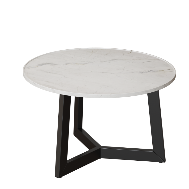 Стол журнальный "Брион" D680 Мрамор наполи софт